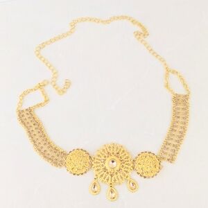 Gold Filigree Statement Waist ChainWomen Jewelry